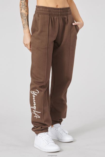 YoungLA kvinner w202 script joggers 2.0 klær H4N2T1130 brun
