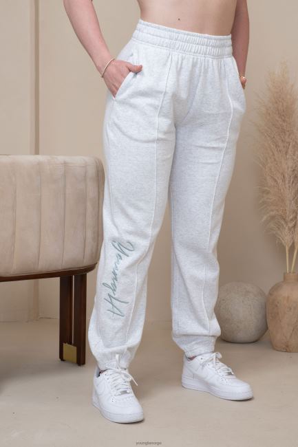 YoungLA kvinner w202 script joggers 2.0 klær H4N2T1132 lyng hvit