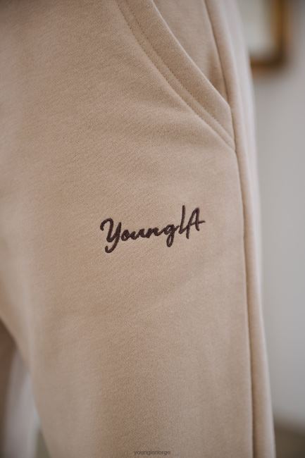 YoungLA kvinner w207 trippelstrengs joggere klær H4N2T1135 støvete rosa