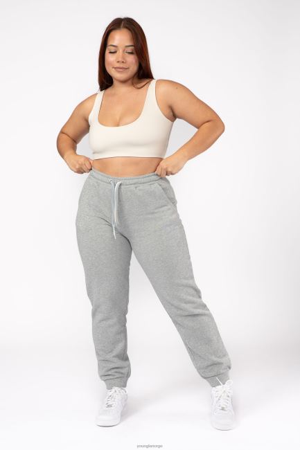 YoungLA kvinner w207 trippelstrengs joggere klær H4N2T1135 støvete rosa