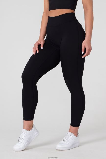 YoungLA kvinner w209 level up leggings klær H4N2T1129 svart dahlia