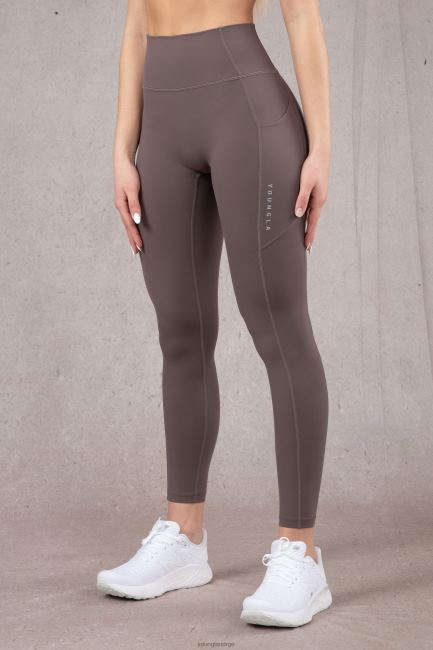 YoungLA kvinner w214 power leggings klær H4N2T1164 plommetrøffel