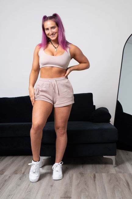 YoungLA kvinner w101 - hverdagsshorts klær H4N2T1106 støvete lilla