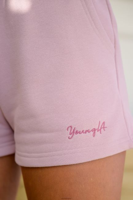 YoungLA kvinner w107 shorts med tre strenger klær H4N2T1088 støvete rosa
