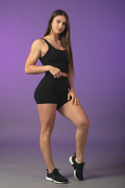 YoungLA kvinner w110 level up bikershorts 3\" klær H4N2T1116 svart dahlia
