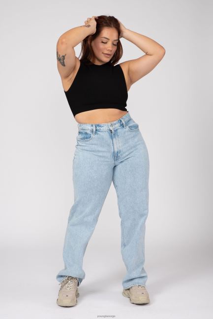 YoungLA kvinner w301 contour ribbet tank klær H4N2T1050 hvit