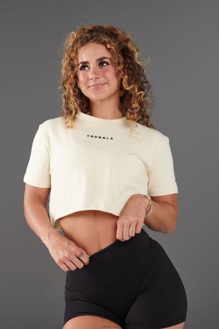 YoungLA kvinner w403 etablert cropped t-skjorte klær H4N2T1024 kaldt skum