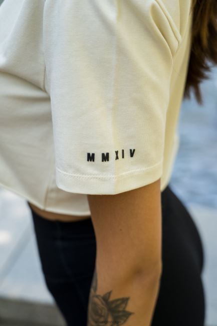 YoungLA kvinner w403 etablert cropped t-skjorte klær H4N2T1026 pistasjgrønn