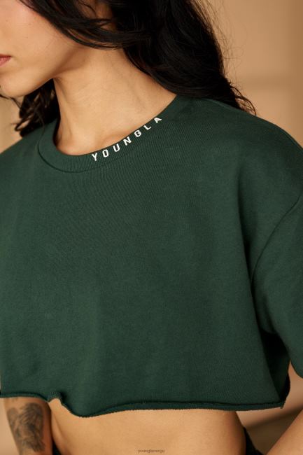 YoungLA kvinner w407 super cropped t-skjorte klær H4N2T1032 bjørk