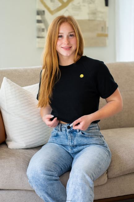 YoungLA kvinner w411 raglan cropped t-skjorte klær H4N2T1053 bjørk