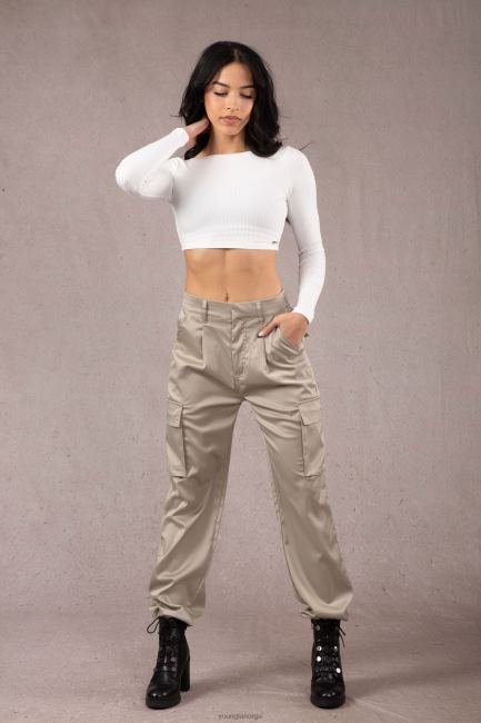 YoungLA kvinner w419 grace cropped topp klær H4N2T1046 svart