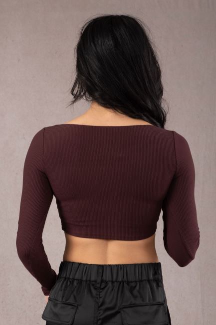 YoungLA kvinner w419 grace cropped topp klær H4N2T1047 kokosnøttmelk