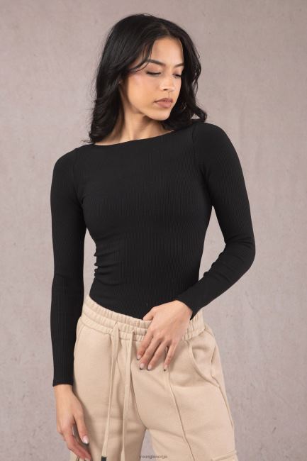 YoungLA kvinner w420 grace topp klær H4N2T1068 svart