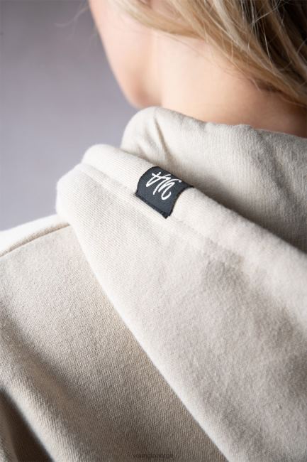 YoungLA kvinner w508 perfekt cropped hettegenser klær H4N2T1172 lett taupe