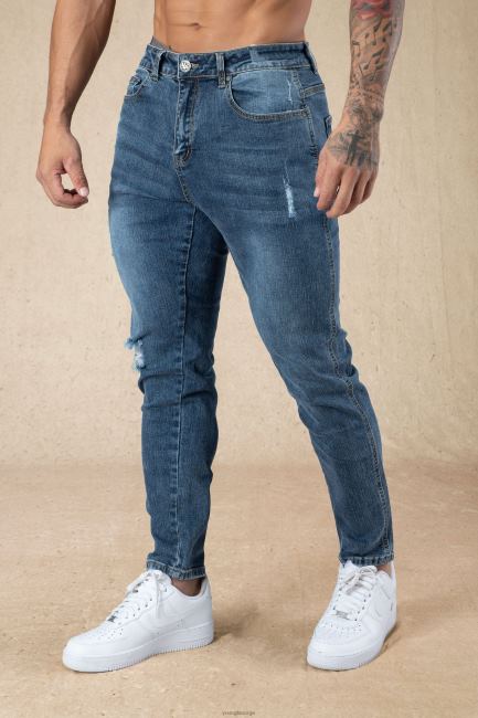 YoungLA menn 607 skreddersydde jeans med slim fit klær H4N2T748 marine vask