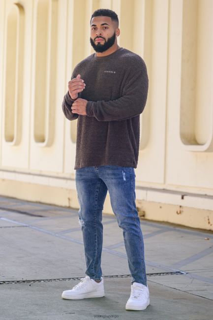 YoungLA menn 607 skreddersydde jeans med slim fit klær H4N2T748 marine vask