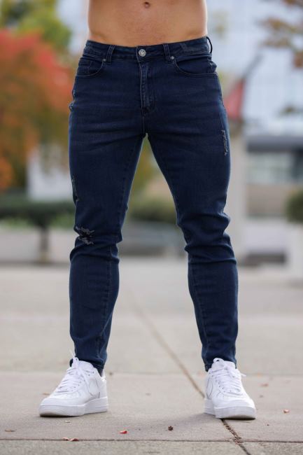 YoungLA menn 607 skreddersydde jeans med slim fit klær H4N2T748 marine vask
