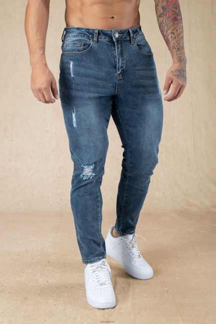 YoungLA menn 607 skreddersydde jeans med slim fit klær H4N2T748 marine vask