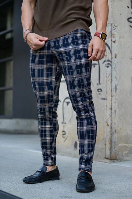 YoungLA menn 615 nye kjolebukser klær H4N2T753 marine/off-white