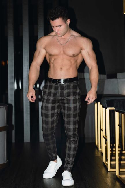 YoungLA menn 615 nye kjolebukser klær H4N2T753 marine/off-white