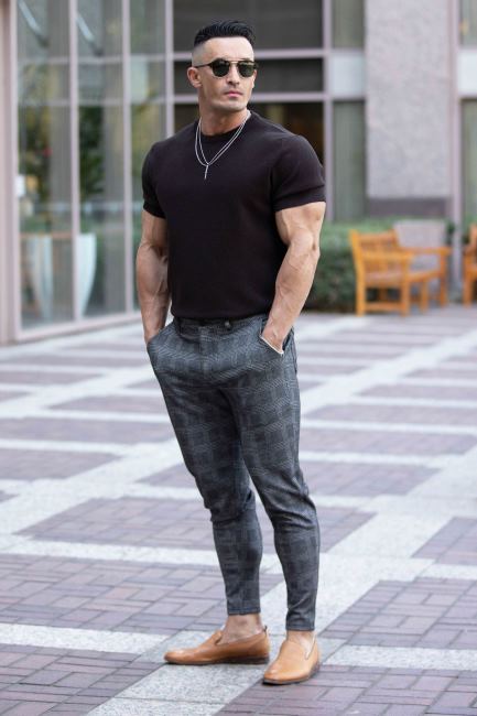 YoungLA menn 615 nye kjolebukser klær H4N2T753 marine/off-white