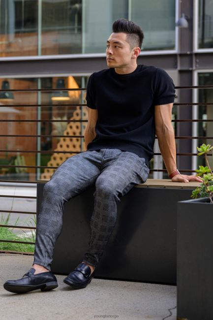 YoungLA menn 615 nye kjolebukser klær H4N2T753 marine/off-white