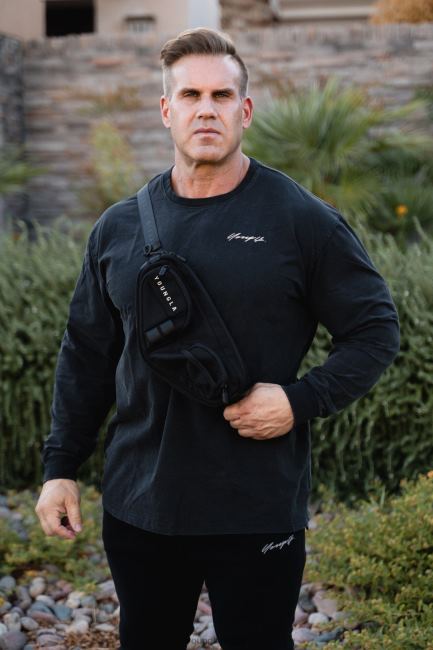 YoungLA menn 750 mach 1 cross body poser tilbehør H4N2T974 svart