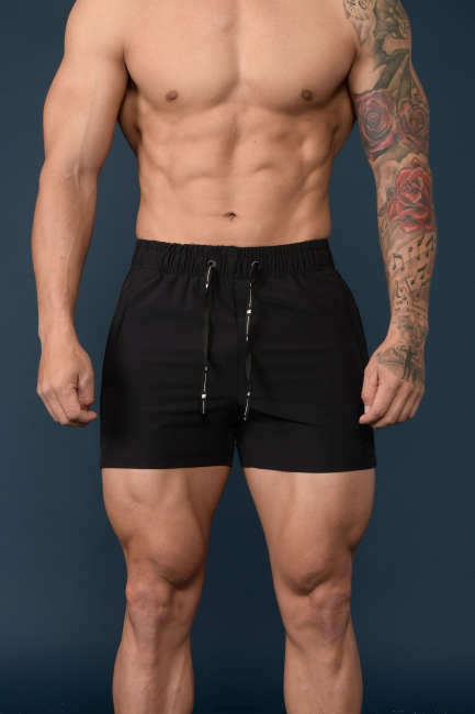 YoungLA menn 101 bodybuilding shorts klær H4N2T685 helt svart