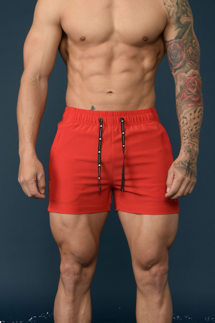 YoungLA menn 101 bodybuilding shorts klær H4N2T686 rød