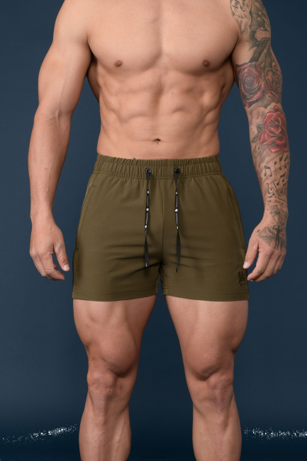 YoungLA menn 101 bodybuilding shorts klær H4N2T687 oliven