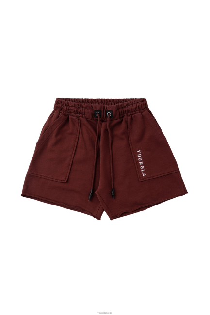 YoungLA menn 106 vintage korte shorts klær H4N2T622 brun vask