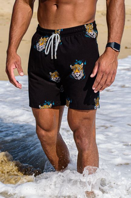 YoungLA menn 128 abstrakte badeshorts \'22 klær H4N2T707 forkledd tiger