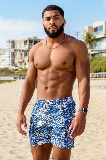 YoungLA menn 128 abstrakte badeshorts \'22 klær H4N2T710 melon ananas