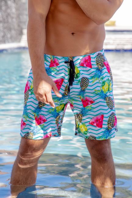 YoungLA menn 128 abstrakte badeshorts \'22 klær H4N2T710 melon ananas