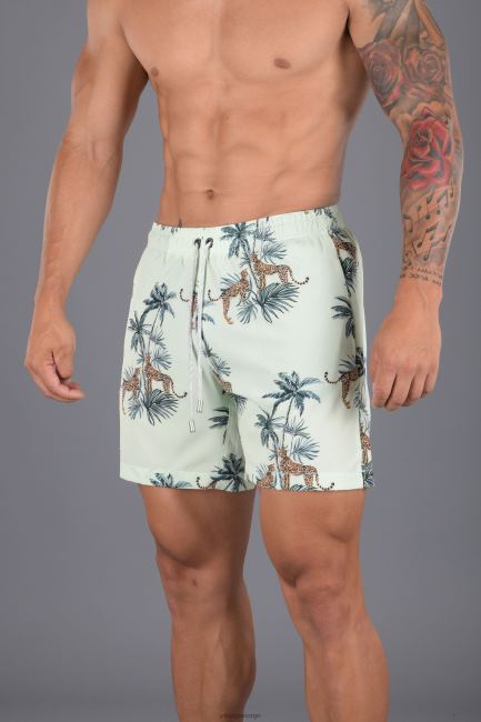YoungLA menn 128 abstrakte badeshorts \'22 klær H4N2T710 melon ananas