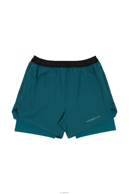 YoungLA menn 129 trilogi kompresjonshorts klær H4N2T531 blågrønn
