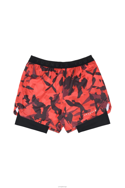 YoungLA menn 138 trilogi camo kompresjonshorts klær H4N2T725 rød camo