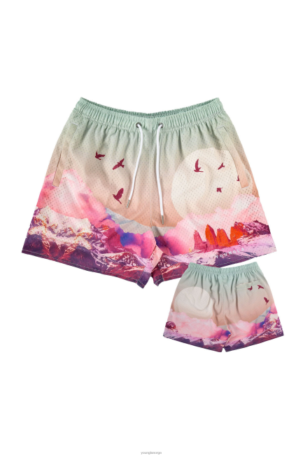 YoungLA menn 141 blokkfestshortsen klær H4N2T607 sedona soloppgang