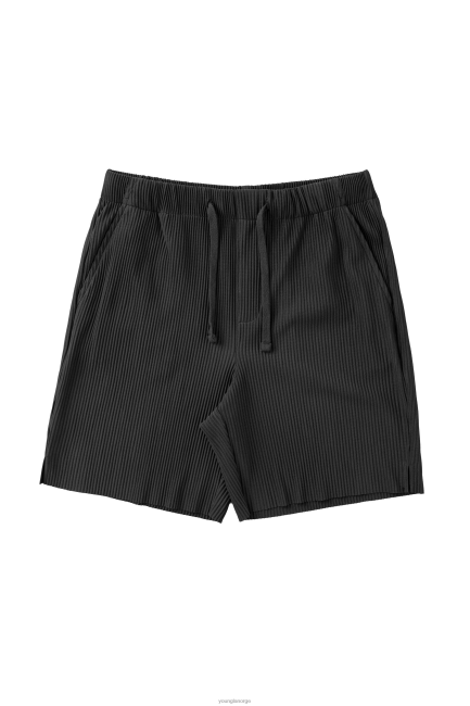 YoungLA menn 148 plisserte festivalshorts klær H4N2T526 svart