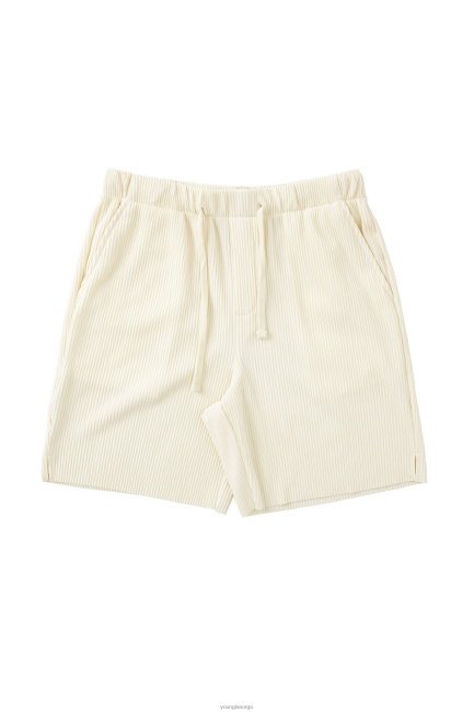 YoungLA menn 148 plisserte festivalshorts klær H4N2T528 krem