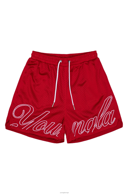 YoungLA menn 155 mesterskapshorts klær H4N2T474 rød