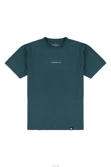 YoungLA menn 401 essensielle jacked t-skjorter klær H4N2T139 blågrønn vask