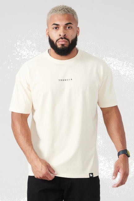 YoungLA menn 401 essensielle jacked tees sommer 23' klær H4N2T204 off-white