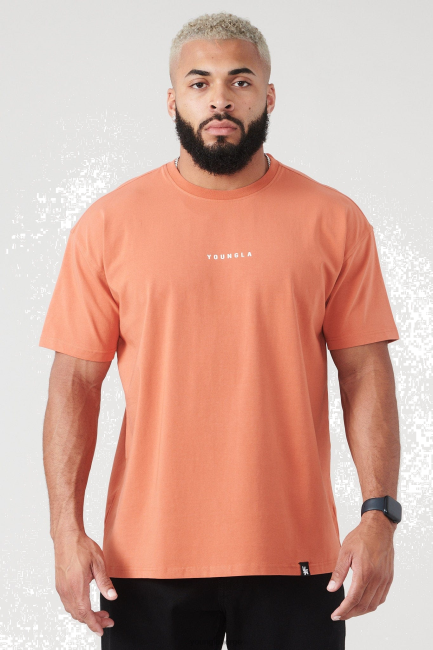 YoungLA menn 401 essensielle jacked tees sommer 23' klær H4N2T205 oransje vask
