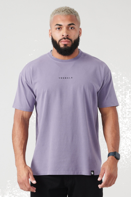 YoungLA menn 401 essensielle jacked tees sommer 23' klær H4N2T207 lilla vask