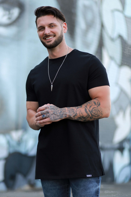 YoungLA menn 411 perfekt tee - rett bunn klær H4N2T188 svart