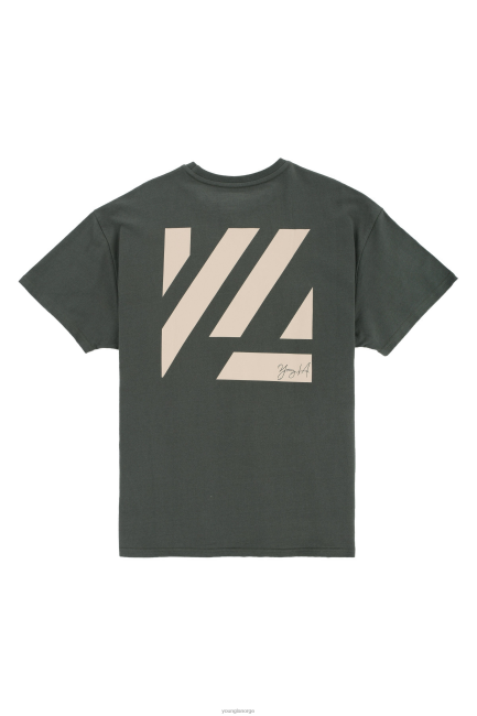 YoungLA menn 413 oversized blokkskjorter klær H4N2T262 Skoggrønn