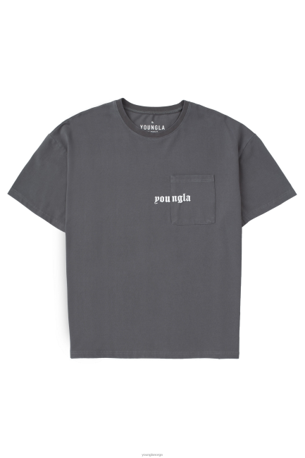 YoungLA menn 416 evige lomme-t-skjorter klær H4N2T184 kullvask