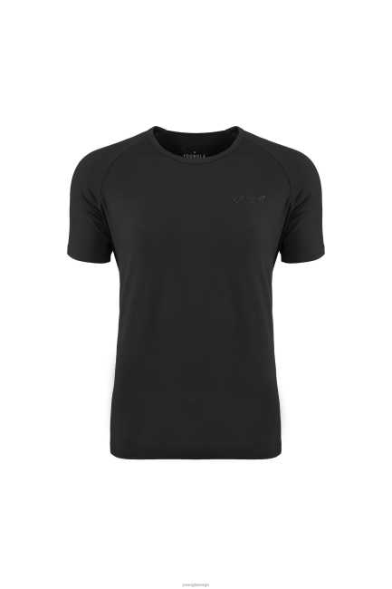 YoungLA menn 422 montert delt-t-skjorte klær H4N2T381 svart