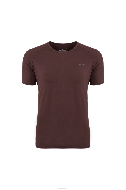 YoungLA menn 422 montert delt-t-skjorte klær H4N2T382 brun